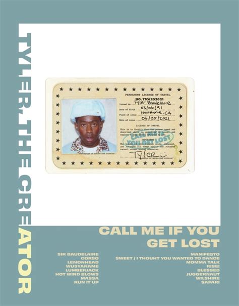 Call Me If You Get Lost Tyler the Creator 8 X 10 Album | Etsy