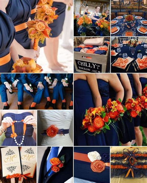 Navy and Burnt Orange Weddings | Burnt orange weddings, Navy orange ...