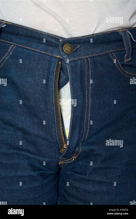 man in jeans with fly unzipped Stock Photo - Alamy