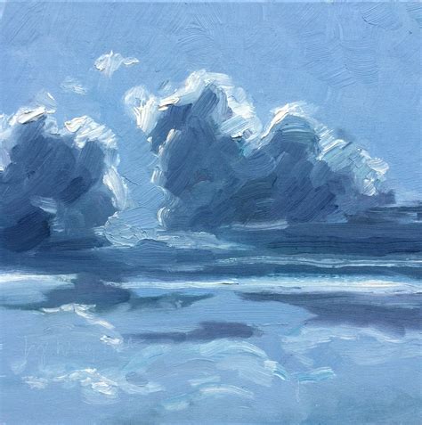 Heavenly Clouds, Season Sale. Original oil painting on 8 x 8 linen ...