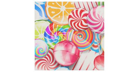 Cool Colourful Candy Pattern Fun Fabric | Zazzle