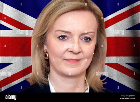 Liz Truss, British Prime Minister, and United Kingdom flag Stock Photo - Alamy