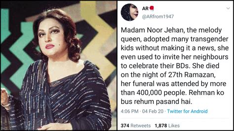 People are sharing their fondest memories of madam Noor Jahan and they're heart warming! - Diva ...