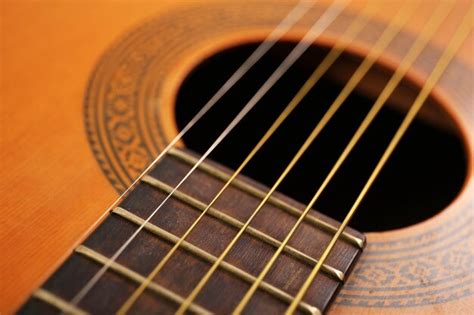 Premium Photo | Acoustic guitar close up