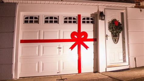 The Elegant 8′ h x 8′ w x 8′ w – Double Garage | Garage Bow | Garage door christmas decorations ...
