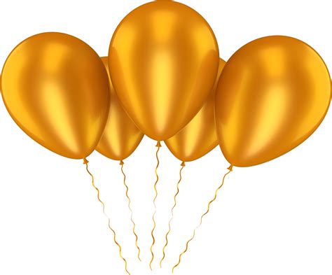 High Resolution Transparent Background Gold Balloons Png : Download ...