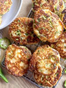 Classic Southern Crispy Pan Fried Okra Fritters - Big Delicious Life