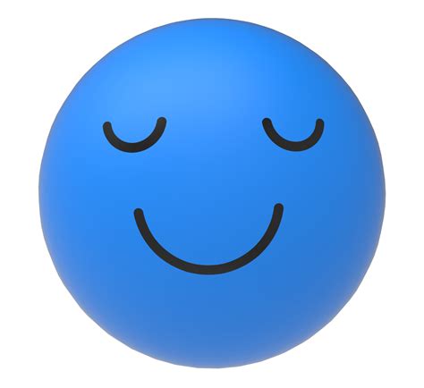 Smiley, Happy 3D Render Blue Emoji 9315164 PNG