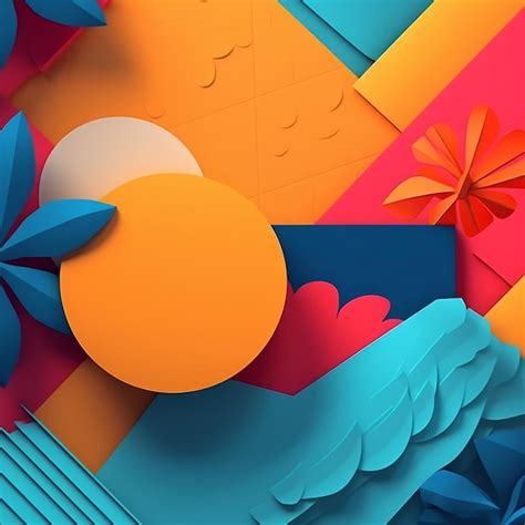 Premium AI Image | Tropical Summer Themed 3D Abstract Background
