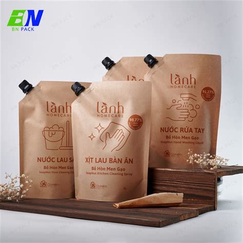 Eco-friendly Kraft Paper Spout Pouches Beer Doypack Drink Pouches Liquid Packaging Manufacturers ...