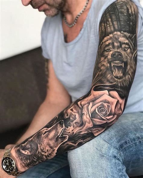 Tattoos | Wolf tattoo sleeve, Best sleeve tattoos, Tattoo sleeve men