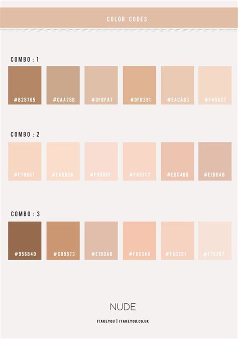 Nude Colour Scheme #Colour Palette 62 | Nude color palette, Skin color palette, Color palette design