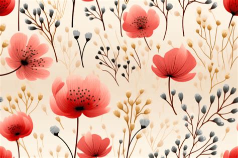 Watercolor Poppy Seamless Border Graphic by saydurf · Creative Fabrica