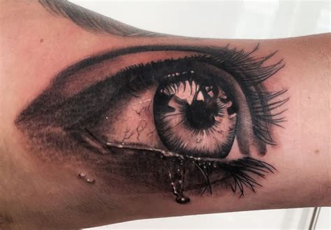 Realistic Eye Tattoo, Black And Grey Tattoos, Behind Ear Tattoo, Johnny, Halloween Face Makeup ...