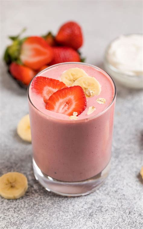 Greek Yogurt Smoothie With Strawberry Banana High Protein | therecipecritic