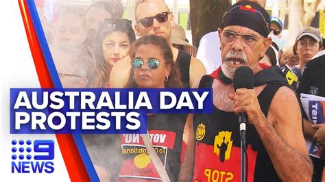 Indigenous Australians protest ‘Invasion Day’ | Nine News Australia - YouTube