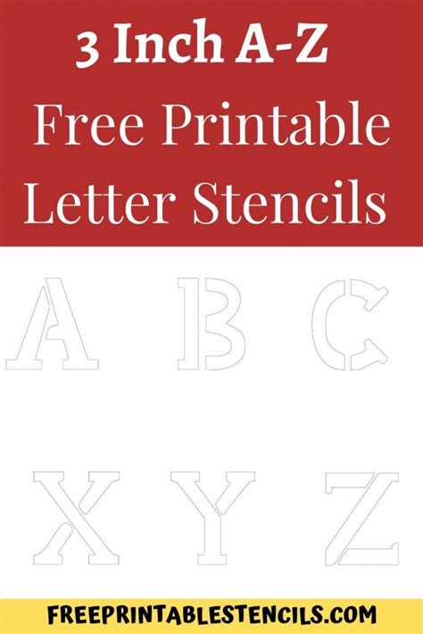 8 Best Images Of 3 Inch Printable Letters A Z 3 Inch Letter Stencils ...