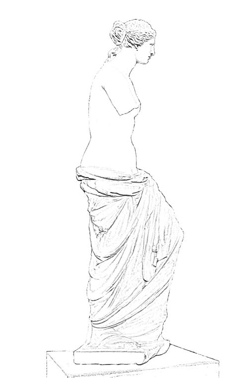 Stock Pictures: Sketches of Venus de Milo at the Louvre in Paris