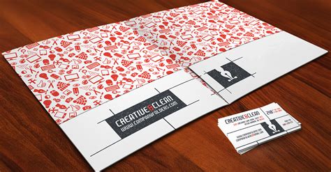 [Free Template] Creative Pocket Folder & Business Card on Behance