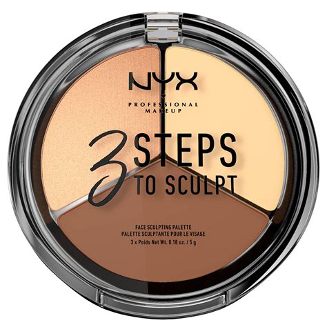 NYX Professional Makeup 3 Steps to Sculpt Face Sculpting Palette ...