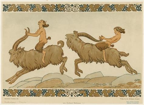 Fauns riding goats - From Dekorative Vorbilder : eine Sammlung von ...