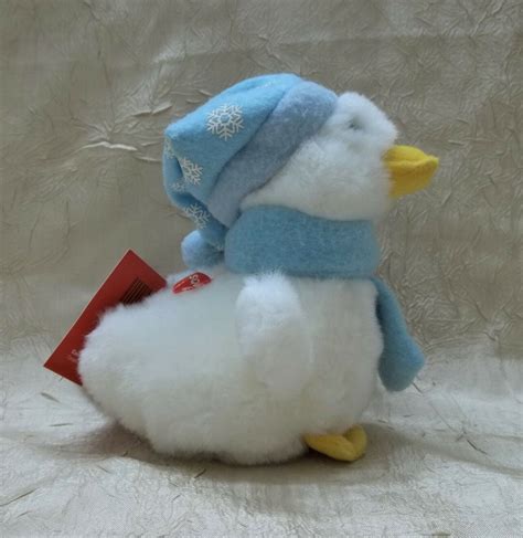 Aflac Duck In Cap & Scarf 2010 Christmas Holiday Plush Says Aflaccc See ...