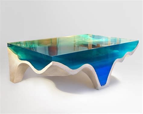 Epoxy resin ocean table - A masterpiece from skilled craftsmen