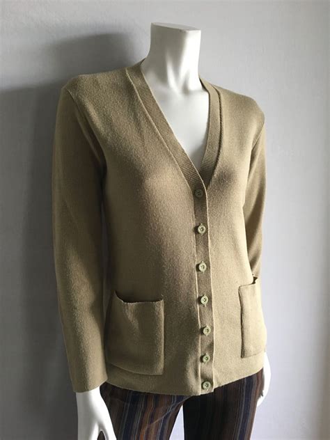 Vintage Women's 80's Tan Cardigan Sweater Long Sleeve | Etsy | Tan sweater cardigan, Sweaters ...