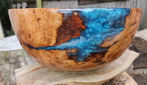 Cherry Burl and Resin Bowl | Diy resin art, Wood bowls, Wood resin