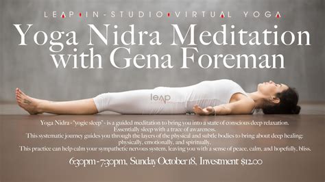 Leap Yoga Nidra Meditation Workshop with Gena Foreman | Leap Yoga