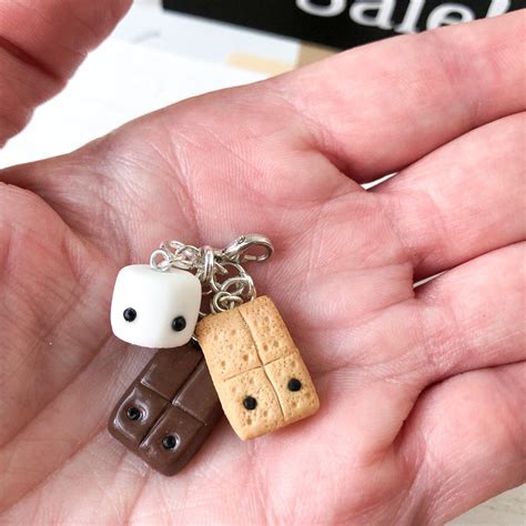 S'mores Stitch Marker Charms - Etsy Canada | Polymer clay charms, Clay charms, Clay keychain