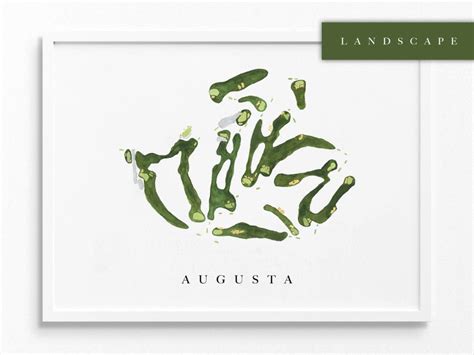 Augusta National The Masters Golf Course Map Golf | Etsy in 2020 | Masters golf, Golf painting ...