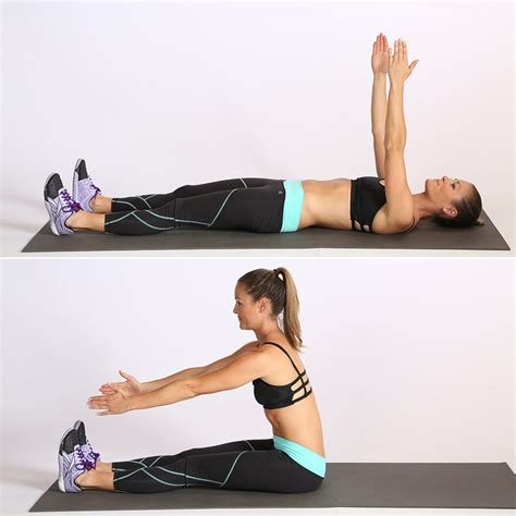 Straight-Leg Sit-Up | Crunch Variations | POPSUGAR Fitness Photo 12