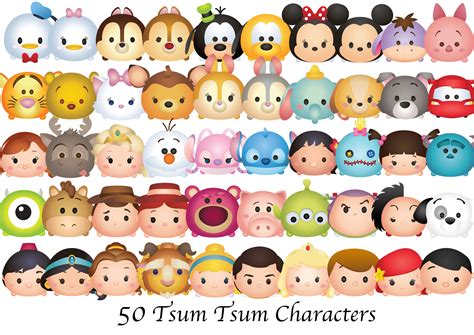 TSUM TSUM CLIPART. 50 High Resolution Clipart. Disney Tsum | Etsy