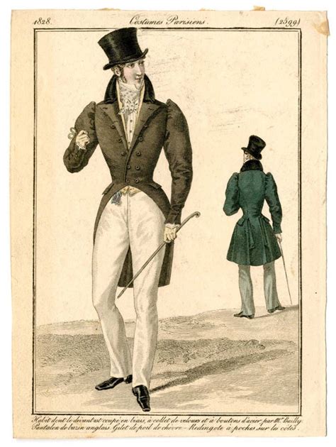 Men's Wear 1790-1829, Plate 019 | Fashion plates, Regency fashion, Regency mens fashion