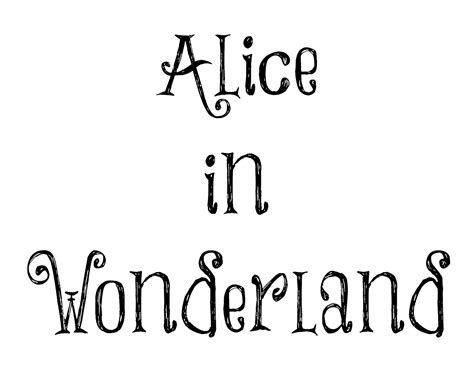 Nini d'Amour: Alice in Wonderland Beautiful Font