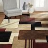 Home Dynamix Tribeca Mason 5 X 7 (ft) Brown/Red Indoor Geometric Area Rug in the Rugs department ...
