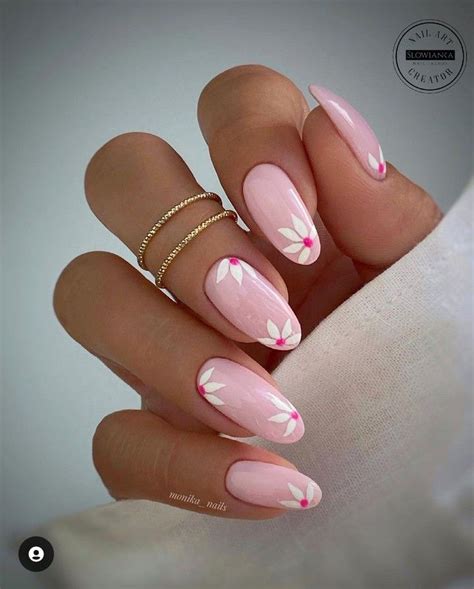 pink nails Makeup Nails Designs, Almond Nails Designs, Pink Nail ...