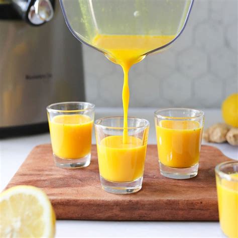 Lemon Ginger Turmeric Shots - Cook At Home Mom