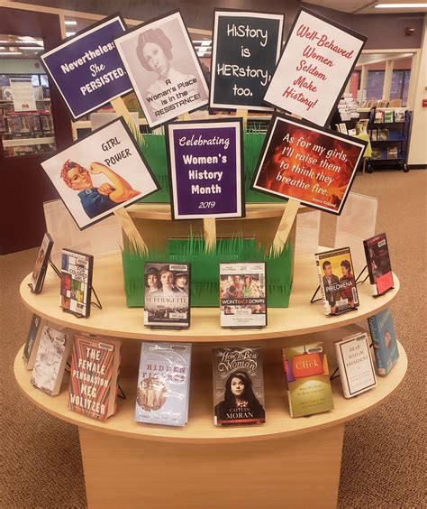 Women’s History Month - Library Display | Library book displays, School ...