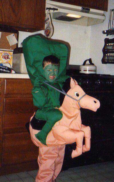 Please excuse my swag. Home-made Gumby Halloween costume, 1990. : r/OldSchoolCool