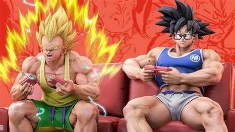 Dragon Ball Z Statue Turns Goku And Vegeta Into Hot Gamers