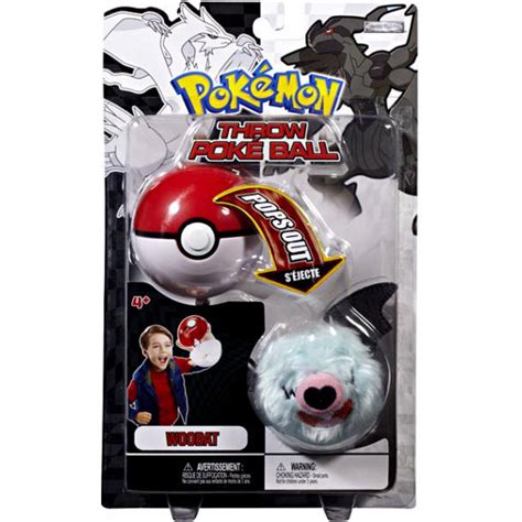 Pokemon B&W Series 2 Woobat Throw Poke Ball Plush - Walmart.com - Walmart.com