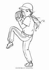 Softball Catcher Coloring Pages sketch template
