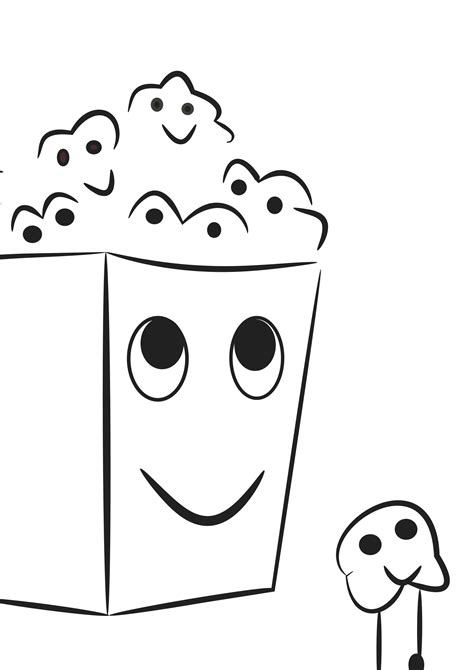 Clipart - Cute Popcorn