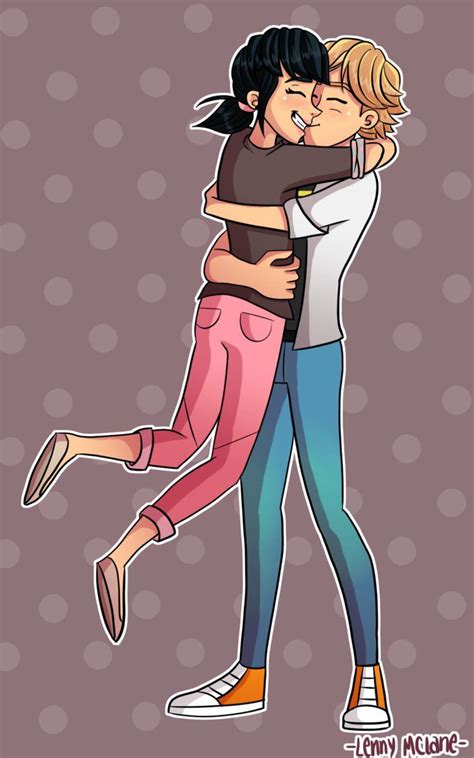 Affection- Marinette and Adrien with a kiss from Miraculous Ladybug and ...