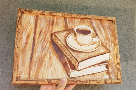 Original Coffee Painting Coffee Art Original Art Painting Made With Coffee Wall Art, Rustic ...