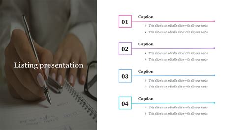 Elegant Listing Presentation Slide Template Design