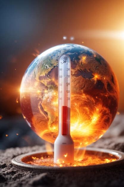 Premium AI Image | Earth Experiencing Extreme High Temperatures and a Troubled Climate