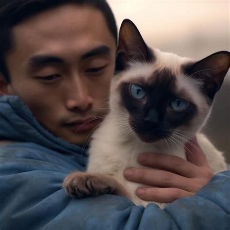 Premium AI Image | Cat and human love story